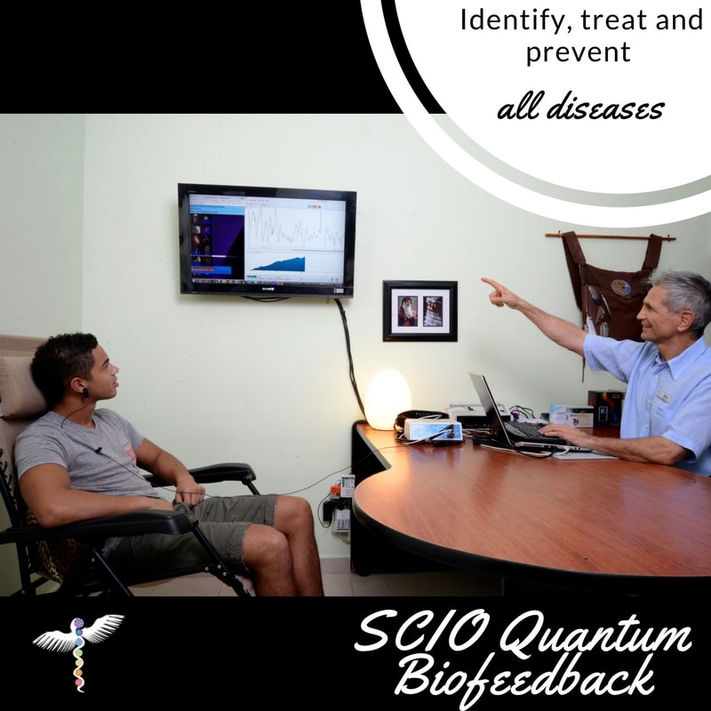 Naturopath MD explaining scio therapy in PV for alternative cancer treatments