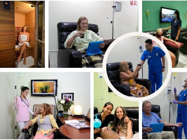 Patients at Holistic Bio Spa receiving IV drip therapies and intravenous treatments with our certified nurses in Puerto Vallarta, Mexico